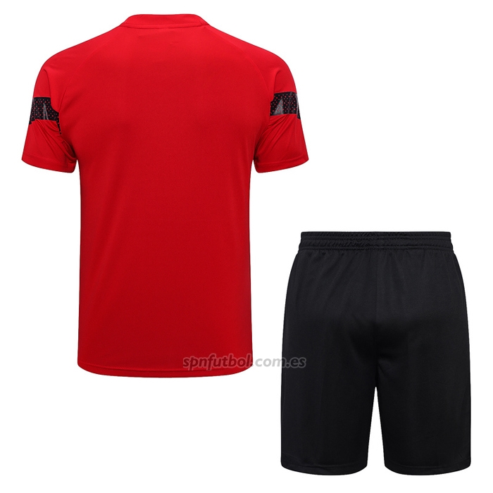 Chandal del AC Milan Manga Corta 2022-2023 Rojo - Pantalon Corto